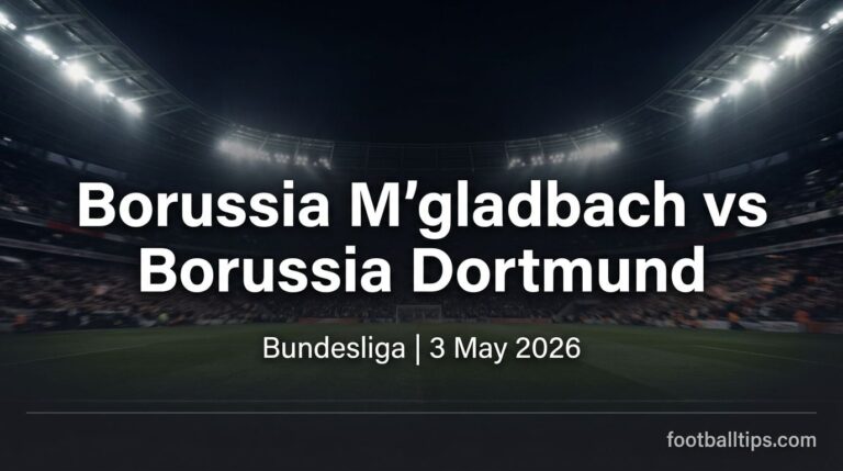 Borussia M’gladbach vs Borussia Dortmund Prediction, Odds & Preview – May 3, 2026