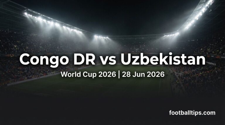 Congo DR vs Uzbekistan Prediction, Odds & Betting Tips – World Cup 2026 Group Stage