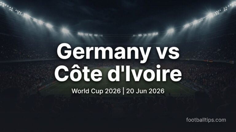 Germany vs Côte d’Ivoire Prediction, Betting Tips & Preview – World Cup 2026
