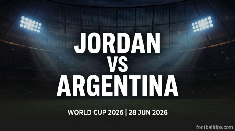 Jordan vs Argentina Prediction, Odds & Betting Tips – World Cup 2026 Group Stage