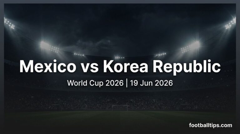 Mexico vs Korea Republic Prediction, Betting Tips & Preview | World Cup 2026
