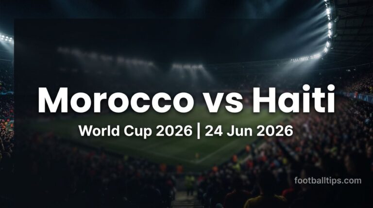Morocco vs Haiti Prediction, Preview & Betting Tips | 24 June 2026