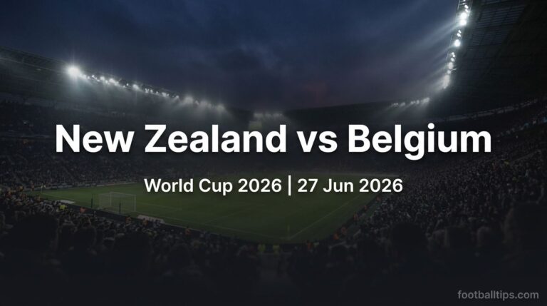 New Zealand vs Belgium Prediction, Odds & Preview – World Cup 2026