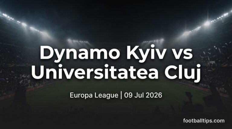 Dynamo Kyiv vs Universitatea Cluj Prediction, Betting Tips & Odds – 09/07/2026