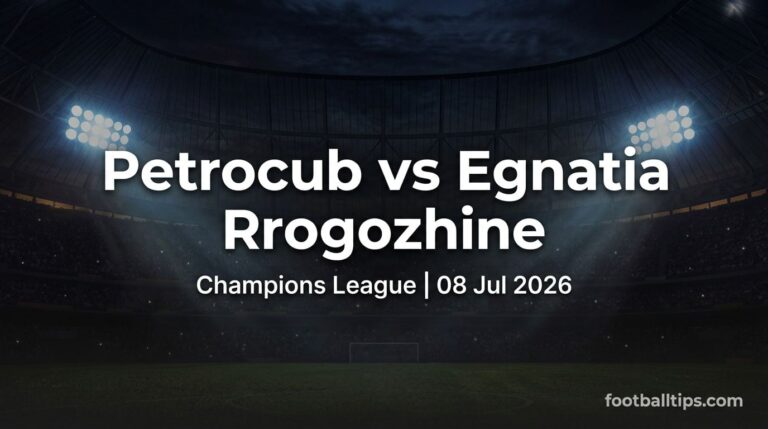 Petrocub vs Egnatia Rrogozhine Prediction & Tips | Champions League