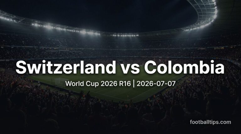 Switzerland vs Colombia Prediction, Odds & Betting Tips – World Cup 2026 Round of 16