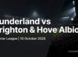 Sunderland vs Brighton & Hove Albion preview, Premier League, 10 October 2026